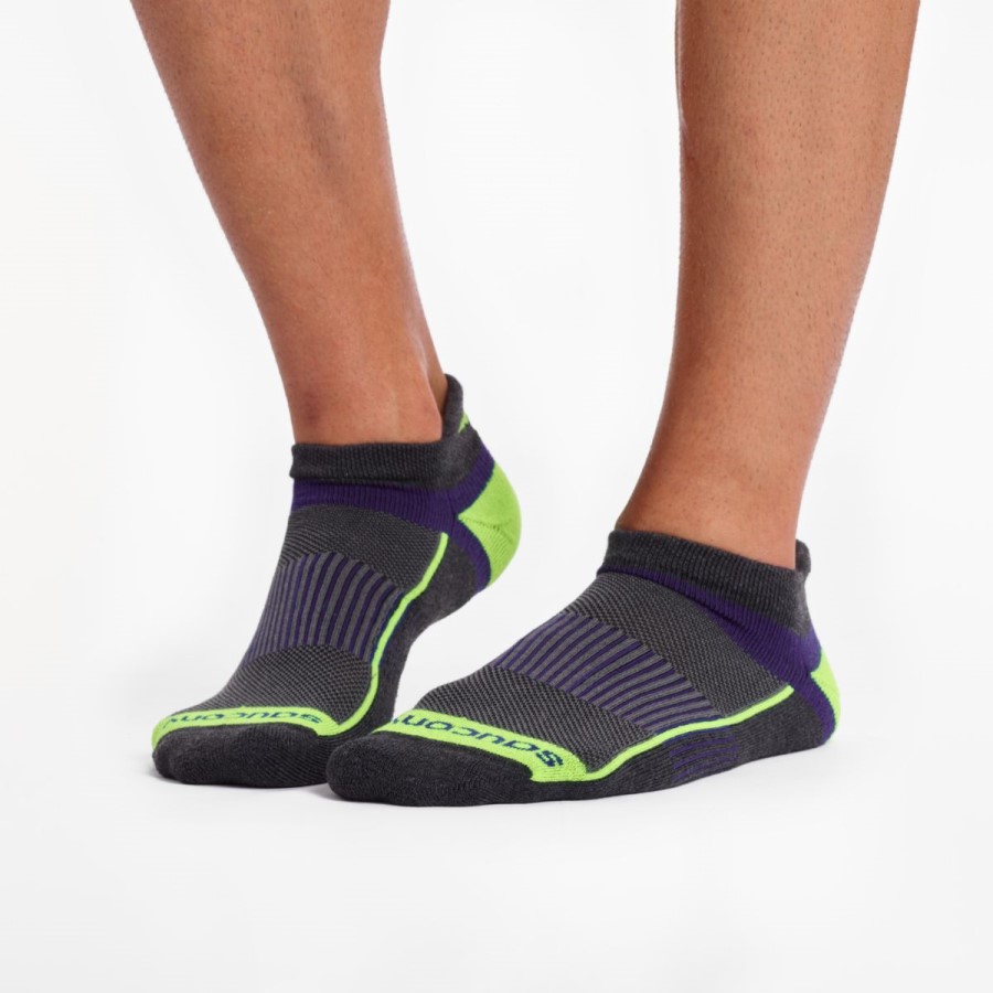 Inferno No Show Tab 3-pack Sukat Charocal Assorted Saucony