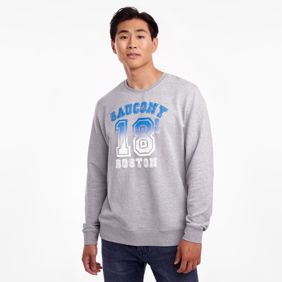 Levännyt Crewneck Vaaleanharmaa Kanerva Saunomainen