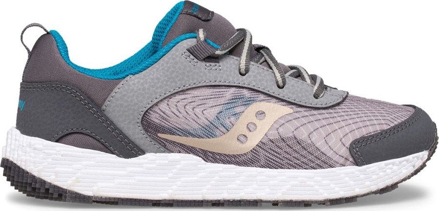 Saucony Iso Lasten Voxel 6000 Tennarit Harmaa-sininen-kulta